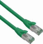 Herweck Helos - Patch-Kabel - RJ-45 (M) zu RJ-45 (M) - 25cm - 6 mm - SFTP, PiMF - CAT 7 (Kabel) / CAT 6a (Anschl&uuml;sse) - halogenfrei, Knickschutzmanschette - gr&uuml;n (363716)