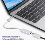 Helos Adapterkabel, DisplayPort Stecker/ HDMI Buchse, PREMIUM 4K, silber DisplayPort 1.2 St./HDMI 2.0 Buchse , 3840 x 2160 @ 60 HZ , PREMIUM , TPE-Au&szlig;enmantel (hochflexibel) , Alumnium-Geh&auml;use , vergoldete Kontakte , ULTRA HD 4K , CE-zertifiziert , R ...