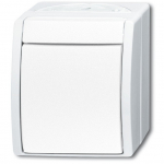BUSCH JAEGER BJ 2601/6W-54 Wippschalter ocean IP44 Wechselschalter AP alpinwei&szlig;