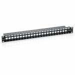 Equip - Patch-Panel mit Kabelverwaltung - Schwarz - 1U - 24 Ports (769224)