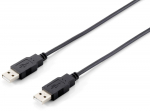 Equip - USB-Kabel - USB (M) zu USB (M) - USB2.0 - 5,0m - Schwarz (128872)