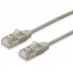 equip Slim - Patch-Kabel - RJ-45 (M) zu RJ-45 (M) - 20 m - S/FTP - CAT 6a - geformt, ohne Haken - beige