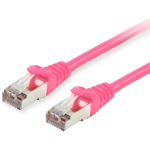equip - Patch-Kabel - RJ-45 (M) zu RJ-45 (M) - 1.5 m - S/FTP - CAT 6 - geschirmt, halogenfrei, geformt, verseilt - pink (615582)