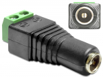 DeLOCK - Netzteil - Gleichspannungsbuchse 5,5 mm (ID: 2,5 mm) (W) - 2-polige Klemmleiste (65485)