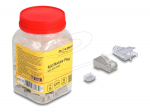 Delock Netzwerkanschluss - RJ-45 (M) - U/FTP - CAT 6a - Bieger&ouml;hre-Schutzkappen, modular (Packung mit 50)