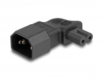 Delock - Netzteil - power IEC 60320 C7 zu IEC 60320 C14 2,5 A - 90&deg;-Stecker - Schwarz (80473)