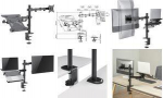 LogiLink Monitorarm mit Notebookhalterung, schwarz Tragkraft Monitor: 9 kg / Notebook: 4 kg, aus schwarzem - 1 St&uuml;ck (BP0175)