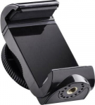 Walimex Mantona SM-850 Smartphone Twist Mount (universell verwendbare Halterung mit Befestigung durch Drehverschluss, Klemmbereich zwischen 55 und 85 mm) schwarz, 21409 (1021409)