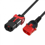 MicroConnect Powercord C13 IEC Lock+ - C14 Lock Dual Locking black (MC-DUALC13C14S-2.5)