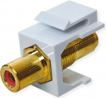 VALUE ROLINE Keystone-Kupplung RCA geschirmt Kunststoff rot (25.99.8213)