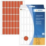 HERMA - Permanenter Klebstoff - Rot - 12 x 30 mm 1120 Etikett(en) (32 Bogen x 35) Etiketten