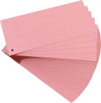 herlitz Trennstreifen, f&uuml;r DIN A4, Manila-Karton, rot gelocht, 105 x 240 mm, 190 g-qm, blauer Engel (10843498)
