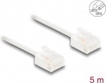 Delock RJ45 Netzwerkkabel Cat.6 UTP Ultra Slim 5 m wei&szlig; mit kurzen Steckern (80777)