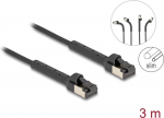 Delock RJ45 Slim Netzwerkkabel Cat.8.1 U/FTP winkelbar bis 40 Gbps schwarz 3 (80942)