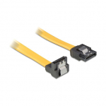 DeLock SATA 3 Gb/s Kabel gerade auf unten gewinkelt 10 cm gelb