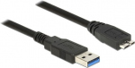 Delock - USB-Kabel - USB Typ A (M) zu Micro-USB Type B (M) - USB3.0 - 1,0m - Schwarz (85072)
