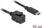 Delock Keystone module - Modulare Eingabe - USB Typ C - Schwarz (86398)