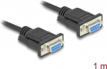 Delock Seriell Kabel RS-232 D-Sub9 Buchse zu 1 m - Kabel - Digital/Daten (86823)