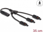 DeLOCK DL4 Solar Splitter Kabel 1 x Stecker zu 3 x Buchse 35 cm schwarz - Kabelsplitter - Schwarz - M&auml;nnlich/Weiblich - MC4 - TS4 - QC4 - DL4 - Polybag (88224)