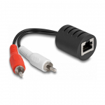 Delock Stereo Audio Extender RJ45 Buchse zu 2 x Cinch Stecker Cat.5 bis 50 m Set 2 St&uuml;ck