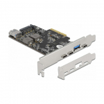 PCI Express x4 Karte zu 3 x USB Type-C&trade; + 2 x USB Typ-A - SuperSpeed USB 10 Gbps - Low Profile Formfaktor