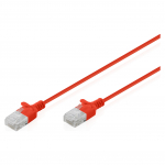 CAT 6 U-UTP Slim Patchkabel, 3 m, Rot