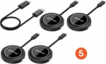 MANHATTAN 1080p Wireless HDMI-Display-Pr&auml;sentationsset mit 4 USB-C-Sendemodulen 5-teiliges Set mit HDMI-Empf&auml;nger und vier USB-C Sender-Dongles zeigt kabellos ein Videosignal von einem Laptop/Tablet/Smartphone auf einem HDMI-Bildschirm oder -Beamer,  ...