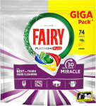 FAIRY PLATINUM+ LEMON DISHWASHER TABS 74