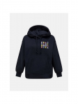 Bluza damska PEAK PERFORMANCE W Terry Graphic Hood kolor czarny - M