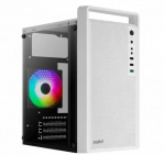 Kompiuterio korpusas AEROCOOL PGS CS-109-G-WT-v1 Mini Tower SPCC baltas &ndash; microATX, iki 26 cm GPU, FRGB, tinklinis priekis