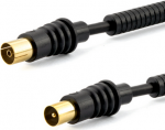 e+p AB 305 G LOSE. Anschluss 1: coax, Anschluss 2: Koaxial, Beschichtung Verbindungsanschl&uuml;sse: Gold. Kabell&auml;nge: 5 m, Geschlecht: M&auml;nnlich/Weiblich, Produktfarbe: Schwarz. Verpackungsart: Polybag (AB 305 GL)