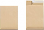 herlitz Faltenversandtasche C4, haftklebend, braun ohne Fenster, Natron-Recycling-Kraftpapier, 130 g-qm (10900355)