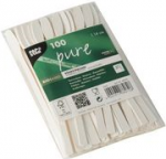 PAPSTAR Papier-R&uuml;hrst&auml;bchen pure, L&auml;nge: 140 mm, wei&szlig; aus lebensmittelechtem Papier, FSC-zertifiziert, stabil, - 1 St&uuml;ck (88070)