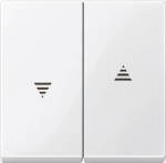 Merten Abdeckung Jalousie-Schalter System M, 1-M, M-Smart, M-Plan, M-Creativ Polarwei&szlig; gl&auml;nzend 432419 (432419)