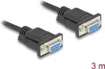 DeLOCK 86825 Serijinis kabelis Juodas 3 m DB-9
