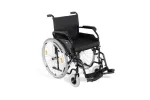REHA FUND Steel Wheelchair RF-1/45/PN/CZA-624/PU - Manual Wheelchair, 45 cm Seat Width, 120 kg Capacity, Black