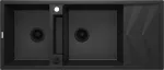 DEANTE 2-Bowl Magnetic Granite Composite Kitchen Sink with Drainer - Graphite