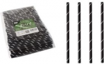 PAPSTAR Papier-Trinkhalm pure, 150 mm, schwarz / wei&szlig; aus Papier, L&auml;nge: 150 mm, Durchmesser: 7 mm, nachhaltig - 1 St&uuml;ck (87980)