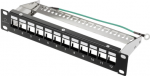 Renkforce RF-4996626 12 Port Patch-Panel 254 mm (10) Unbest&uuml;ckt 1 HE Schwarz (RF-4996626)