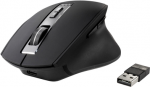 Renkforce RF-WM-300 Ergonomische Maus Bluetooth&reg;, Kabellos Optisch Schwarz/Grau 7 Tasten 2400 dpi Ergonomisch (RF-5150984)