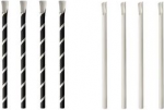 PAPSTAR Papier-Trinkhalm mit L&ouml;ffel pure, 200 mm, schwarz aus Papier, L&auml;nge: 200 mm, Durchmesser: 8 mm, nachhaltig - 1 St&uuml;ck (87991)