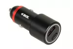 iBox ICC20 automobilinis kroviklis Smartphone, Smartwatch, Tablet Juodas Cigarų degtukas Greitas įkrovimas