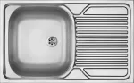 DEANTE 1-Bowl Stainless Steel Kitchen Sink with Drainer - Overlay, 800x600 mm, Satin Finish