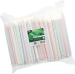 PAPSTAR Papier-Trinkhalm, 200 mm, farbig sortiert aus Papier, L&auml;nge: 200 mm, Durchmesser: 12 mm, nachhaltig - 1 St&uuml;ck (88852)
