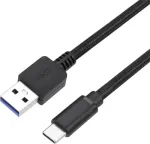 Perixx USB laidas USB 3.0 USB-A ki&scaron;tukas, USB-C&reg; ki&scaron;tukas 1 m Juodas 11797