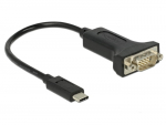 DeLOCK - Kabel USB / seriell - USB-C (M) bis DB-9 (M) - 15 cm - Schwarz