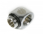 Bitspower Adapter 90 Grad G1/4 Zoll AG auf G1/4 Zoll IG - silber gl&auml;nzend