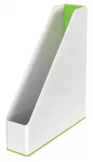 Leitz WOW dviejų spalvų žurnalų dėžutė, žalia, balta, plastikas, A4, 73 mm, 318 mm, 272 mm