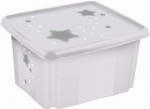 keeeper Aufbewahrungsbox karolina Stars, 30 Liter Dreh-/Stapelbox mit Deckel, aus PP, nordic-white, mit - 1 St&uuml;ck (1224251919600)