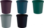 helit Papierkorb the green german, 18 Liter, blau rund, umlaufender Griffrand, aus recyceltem Kunststoff - 1 St&uuml;ck (H6405834)